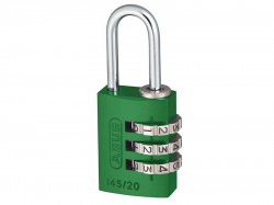 ABUS Mechanical 145/20 20mm Aluminium Combination Padlock Green 46571