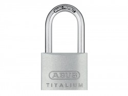 ABUS Mechanical 64TI/40mm TITALIUM Padlock 40mm Long Shackle Keyed Alike KA6411