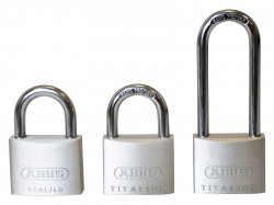 ABUS Mechanical 64TI/40mm TITALIUM Padlock Triple Pack (1 Long Shackle)