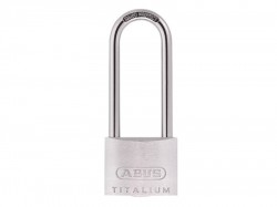 ABUS Mechanical 64TI/50mm TITALIUM Padlock 80mm Long Shackle Carded