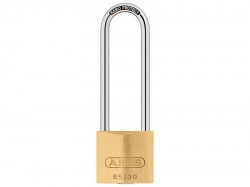 ABUS Mechanical 65/30mm Brass Padlock 60mm Long Shackle Carded