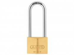 ABUS Mechanical 65/40mm Brass Padlock 63mm Long Shackle Carded