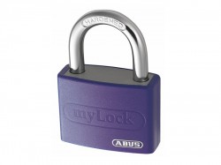 ABUS Mechanical T65AL/40mm My Lock Aluminium Padlock Violet Keyed Alike 6401