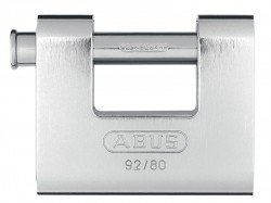 ABUS Mechanical 92/80mm Monoblock Brass Body Shutter Padlock