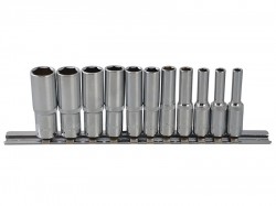 BlueSpot Tools 1/4in Drive Deep Socket Set, 11 Piece