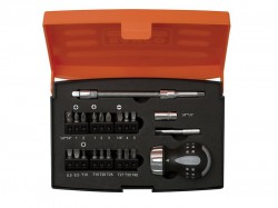 Bahco 808050S-22 Stubby Ratchet Screwdriver Set, 22 Piece