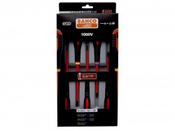 Bahco BE-9882SL ERGO Slim VDE Insulated Screwdriver Set, 5 Piece