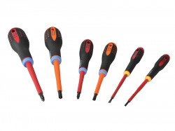 Bahco BE-9884S ERGO VDE Insulated Screwdriver Set, 6 Piece