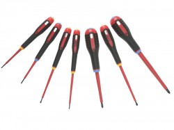 Bahco BE-9888S ERGO VDE Insulated Screwdriver Set, 7 Piece