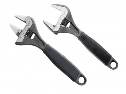 Bahco ERGO Extra Wide Jaw Adjustable Wrench Twin Pack