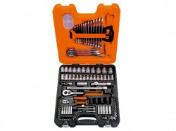 Bahco S108 1/4in & 1/2in Drive Socket & Combination Spanner Set, 108 Piece