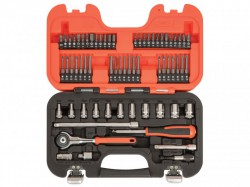 Bahco SW65 1/4in Drive Swivel Socket Set, 65 Piece