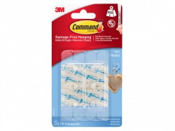 Command Clear Mini Hooks (Pack 6)