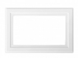 Dencon White Finger Plate 2-Gang