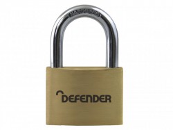 DEFENDER Brass Padlock 50mm Keyed Alike