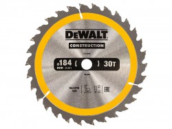 DEWALT Portable Construction Circular Saw Blade 184 x 16mm x 30T