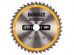 DEWALT Portable Construction Circular Saw Blade 235 x 30mm x 40T