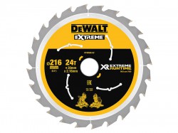 DEWALT XR FlexVolt Circular Saw Blade 216 x 30mm x 24T