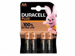 Duracell AA Cell Plus Power +100% Batteries (Pack 4)