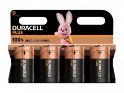 Duracell +100% Plus Power Battery D x 4 S18715