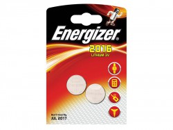 Energizer CR2016 Coin Lithium Battery (Pack 2)