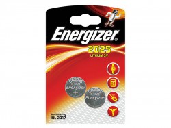 Energizer CR2025 Coin Lithium Battery (Pack 2)