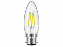 Energizer LED BC (B22) Candle Filament Dimmable Bulb, Warm White 470 lm 4W