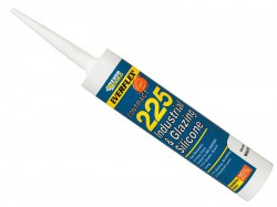 Everbuild Sika Everflex 225 Industrial & Glazing Silicone Brushed Steel 295ml