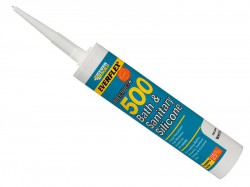 Everbuild Sika 500 Bath & Sanitary Silicone Sealant Translucent 290ml