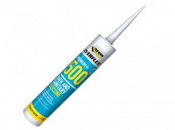 Everbuild Sika 500 Bath & Sanitary Silicone Sealant White 290ml