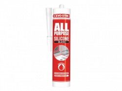 Evo-Stik 112872 All Purpose Flex Silicone Sealant Black C20