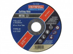 Faithfull Metal Cut Off Disc 115 x 3.2 x 22.23mm