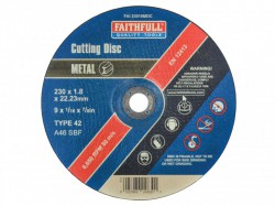 Faithfull Depressed Centre Stainless Steel Cutting Disc 230 x 1.8 x 22.23mm