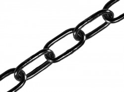 Faithfull Black Japanned Chain 3.0mm x 2.5m - Max. Load 80kg