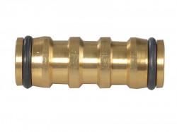 Faithfull Brass 2-Way Hose Coupling 12.5mm (1/2in)