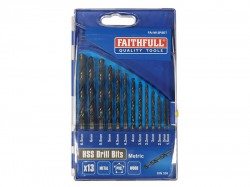 Faithfull HSS Jobber Drill Bit Set, 13 Piece (1.5-6.5mm)