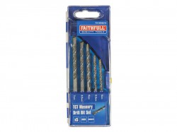 Faithfull Standard Masonry Drill Set, 5 Piece 5-7mm