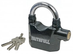 Faithfull Padlock  with Security Alarm 70mm