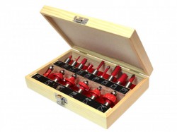 Faithfull 1/2in TCT Router Bit Set, 15 Piece