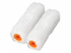 Faithfull Medium Pile Mini Roller Refills 100mm (4in) Pack of 2