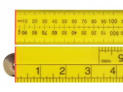 Faithfull Folding Rule Yellow ABS Plastic 1m (36in)