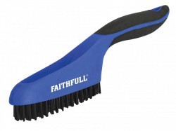 Faithfull Scratch Brush Soft Grip 4 x 16 Row Plastic