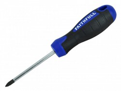 Faithfull Soft Grip Screwdriver Pozidriv Tip PZ1 x 75mm