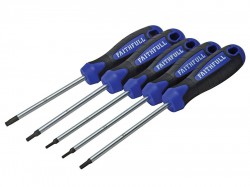 Faithfull Star (Torx) Head Screwdriver Set, 5 Piece