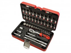 Faithfull Socket Set of 43 Metric 1/4in Square Drive