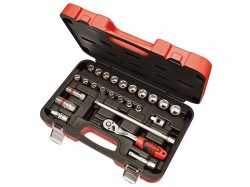 Faithfull Socket Set of 25 Metric 3/8in Square Drive