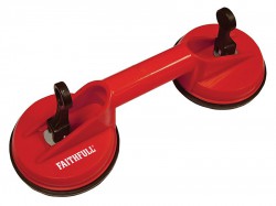 Faithfull Double Pad Suction Lifter 120mm Pads