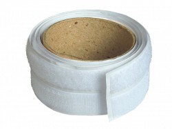 Faithfull Hook & Loop Self-Adhesive Tape 20mm x 1m White