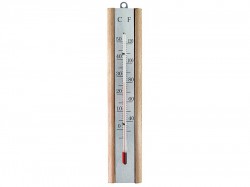 Faithfull Thermometer Wall Beech Silver 200mm