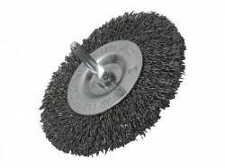 Faithfull Wire Brush 100mm x 6mm Shank, 0.30 Wire